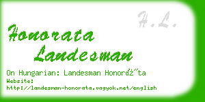 honorata landesman business card